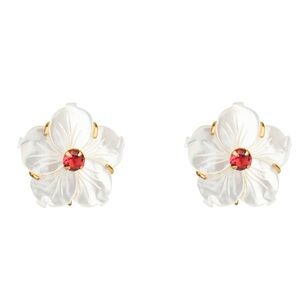 Mother of Pearl Flower Earrings